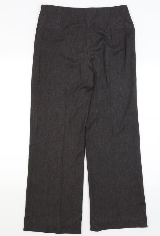 Womens UK Size 12 M&S Regular Fit Dress Pants Grey Trousers