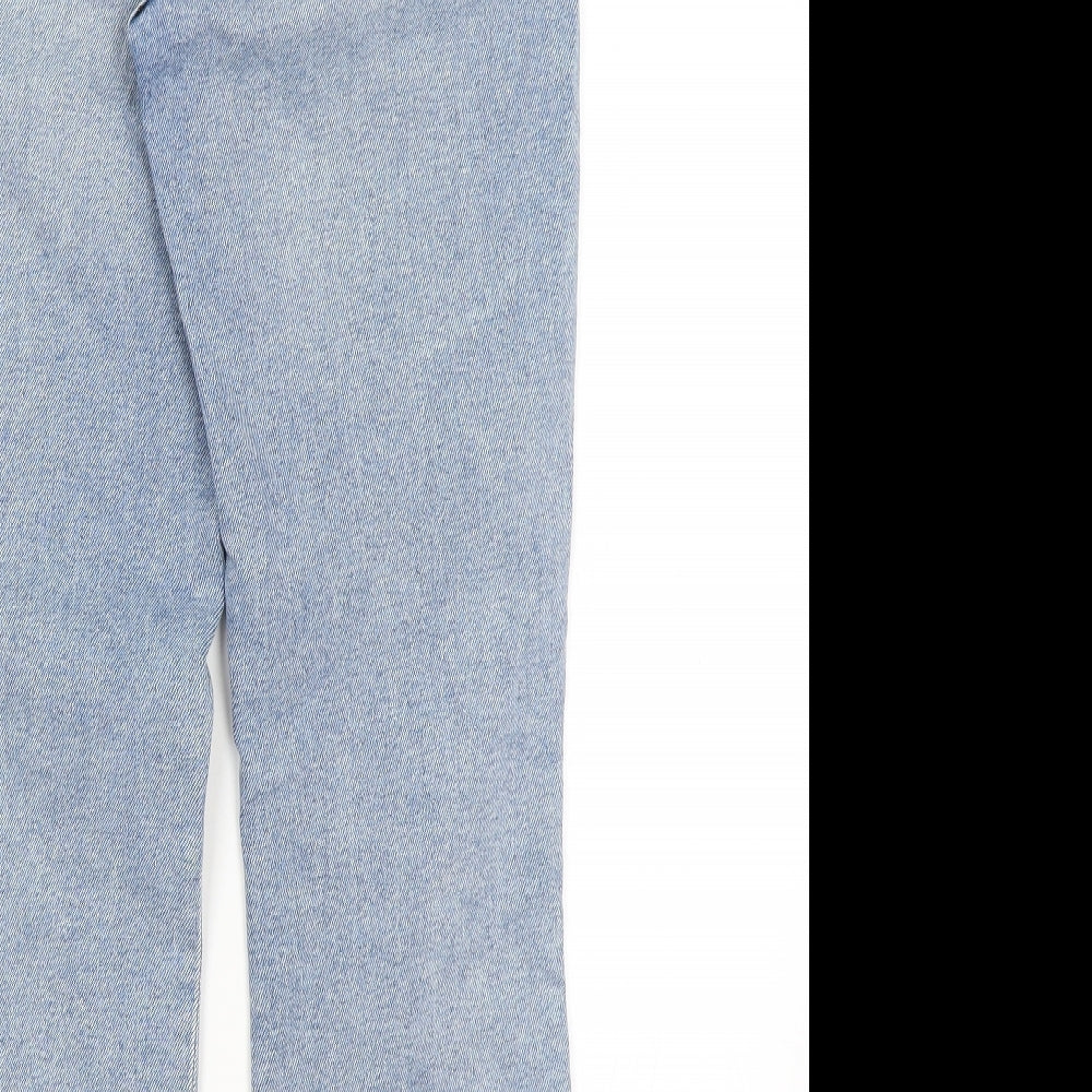 Denim Co Womens Blue Straight Jeans Size 8 L25.5 in