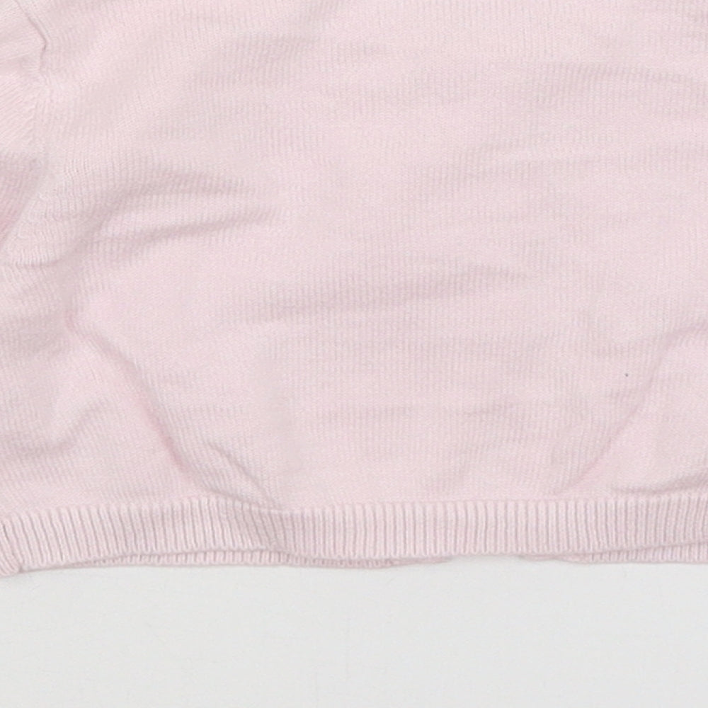Brand and care label for George Baby Pink Cardigan Jumper, size 12-18, Months