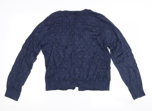 Limited Collection Womens Black Polka Dot Cardigan Jumper Size 14