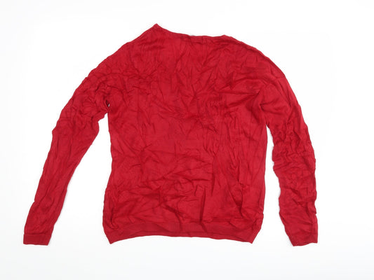 Womens UK Size S Isle Red Pullover Jumper