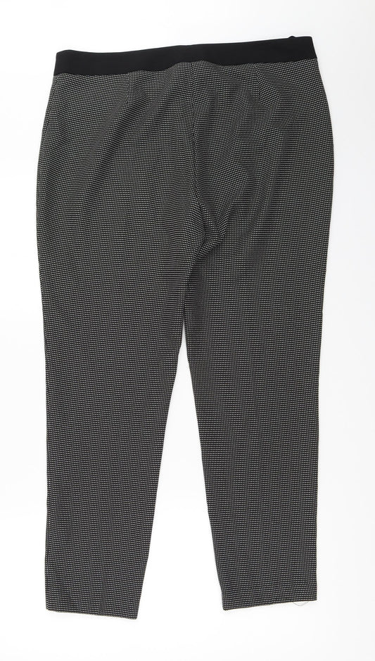 F&F Womens Black Capri Trousers Size 12 L27.5 in