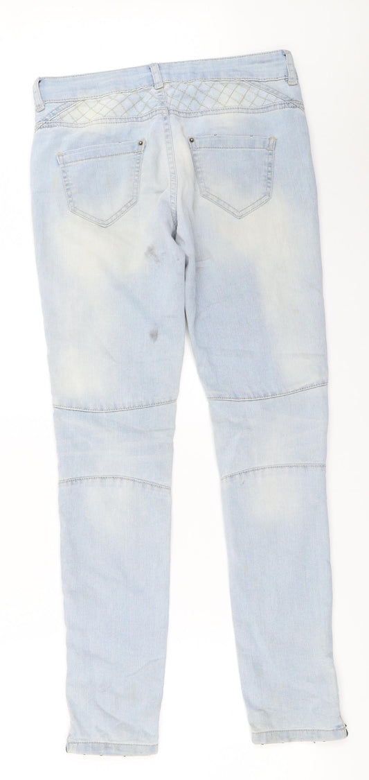 Primark Womens Blue Skinny Jeans Size 8 L30 in