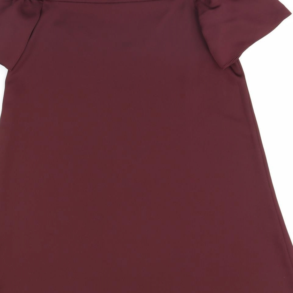 Womens UK Size 6 New Look Purple Basic Blouse