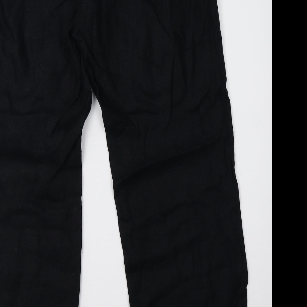 Womens UK Size 14 Marks and Spencer Regular Fit Black Trousers