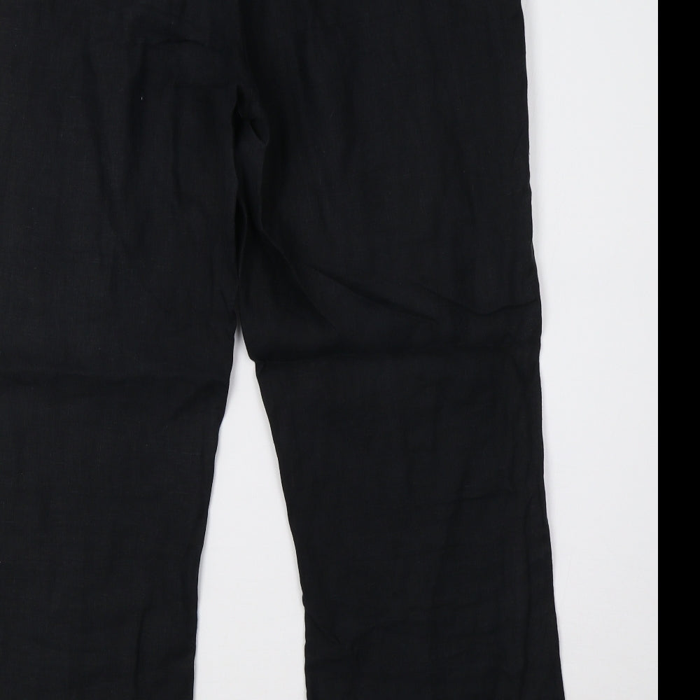 hennes Womens Black Trousers Size 18 L28 in