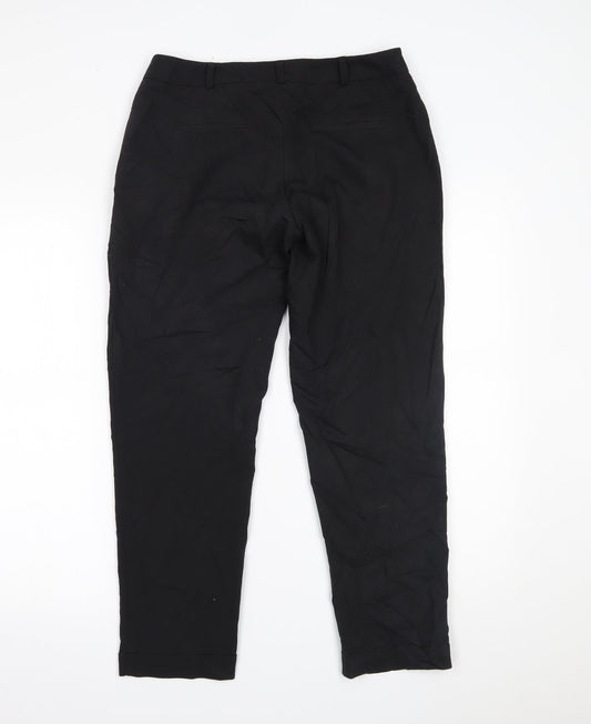 Womens UK Size 10 Dorothy Perkins Regular Fit Black Trousers