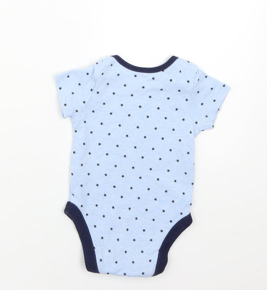 George Baby Blue Geometric Babygrow One-Piece Size 3-6 Months