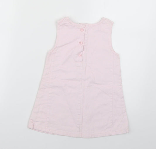TU Baby Pink Geometric Jumper Dress Size 9-12 Months - Christmas