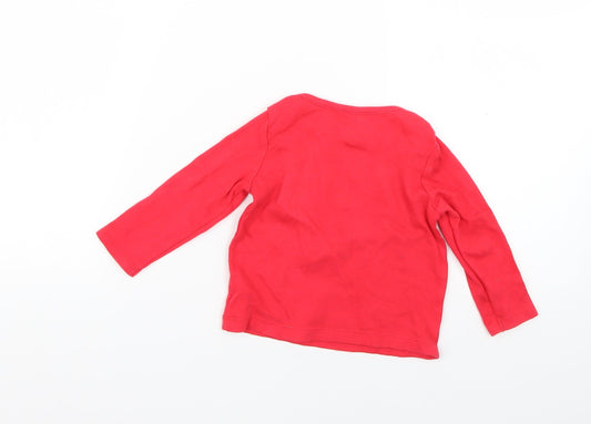 F&F Baby Red Geometric Basic T-Shirt Size 6-9 Months