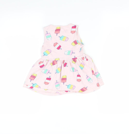 F&F Baby Pink Fit & Flare Size 9-12 Months - Ice lolly print
