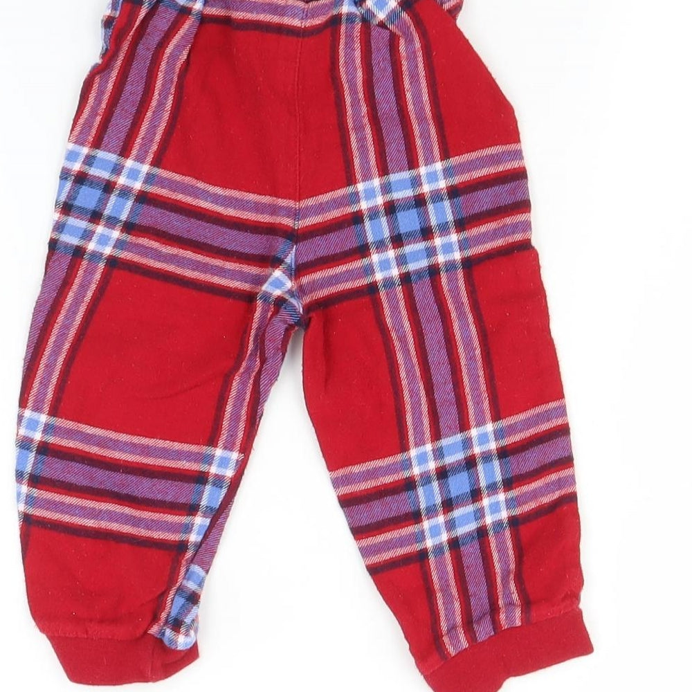 Brand and care label for George Baby Multicoloured Check Pyjama Pants, size 9-12, Months
