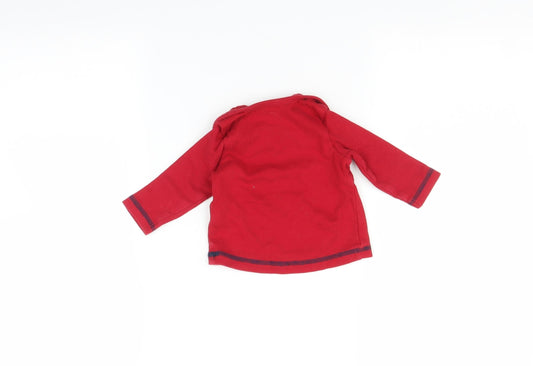 George Baby Red Pyjama Top Size 0-3 Months - Christmas top