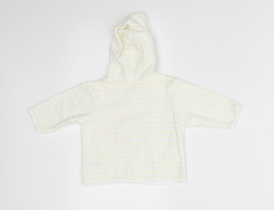 George Baby White Striped Full Zip Jumper Size 3-6 Months