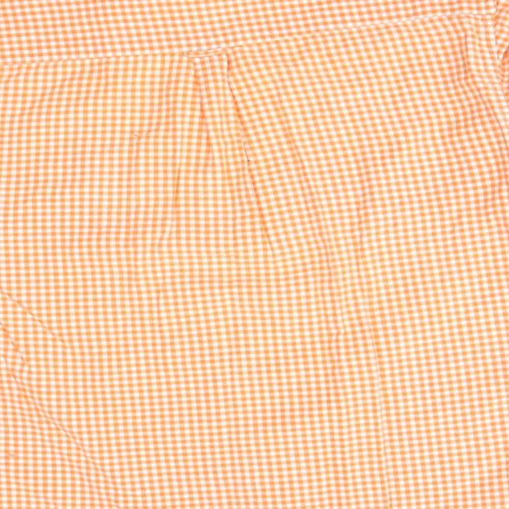 Mens UK Size L New Look Orange Button-Up Long Sleeve Casual Shirt