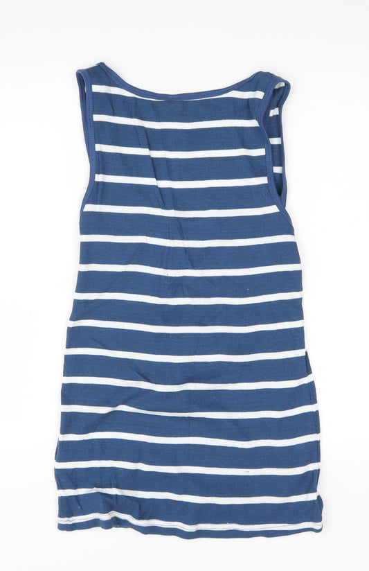 Seduce Womens Blue Striped Vest Jumper Size 16