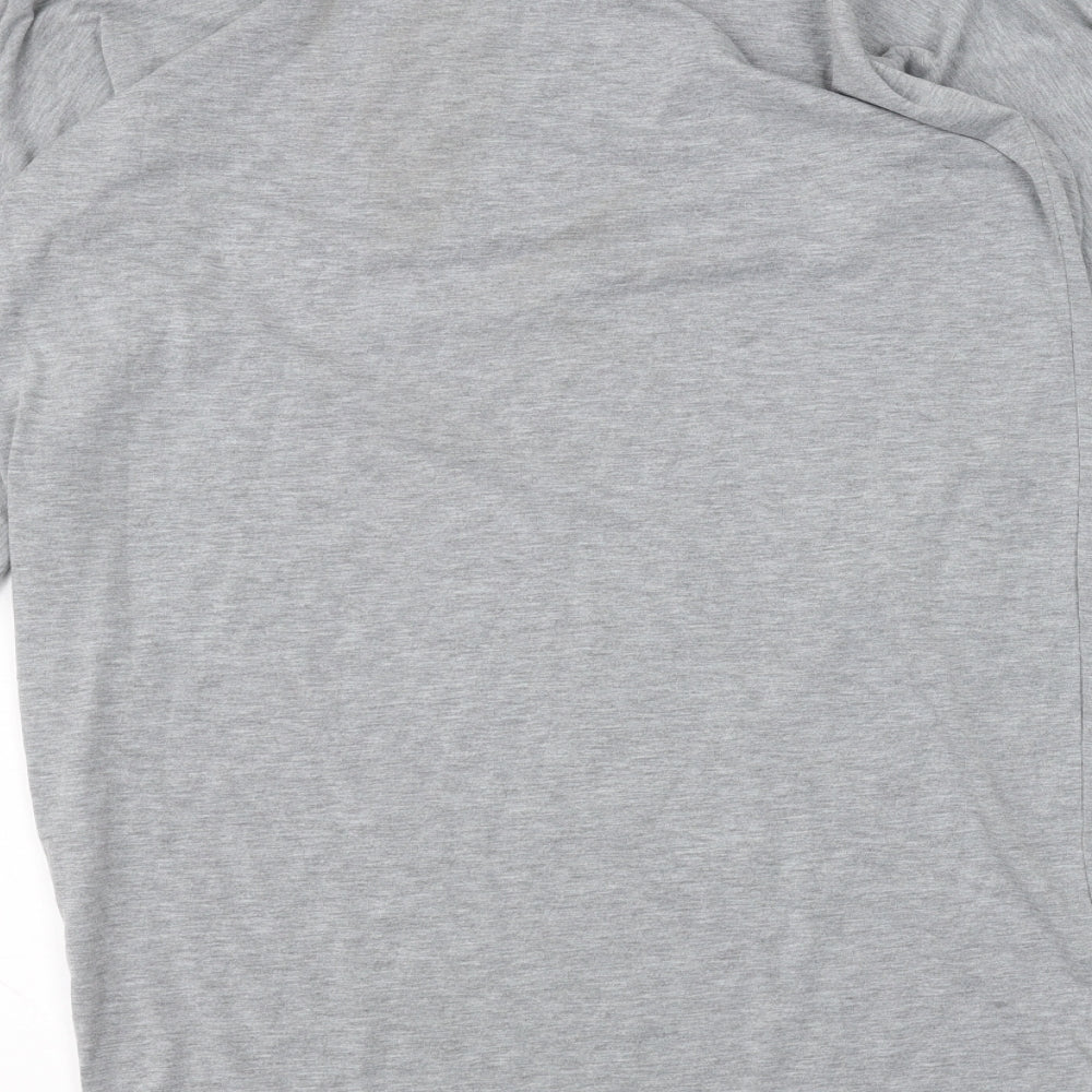 Boohoo Womens Grey Basic T-Shirt Size 12