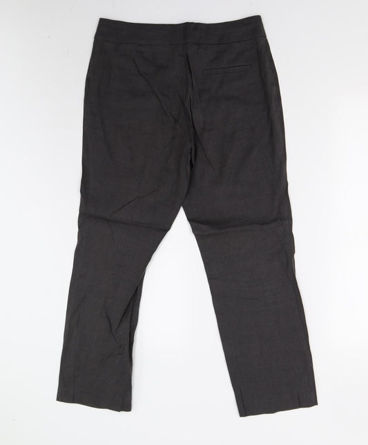 Womens UK Size 10 M&S Regular Fit Grey Trousers