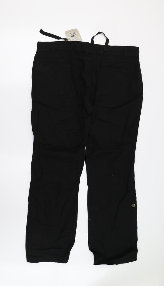 Primark Womens Black Trousers Size 16 L32 in