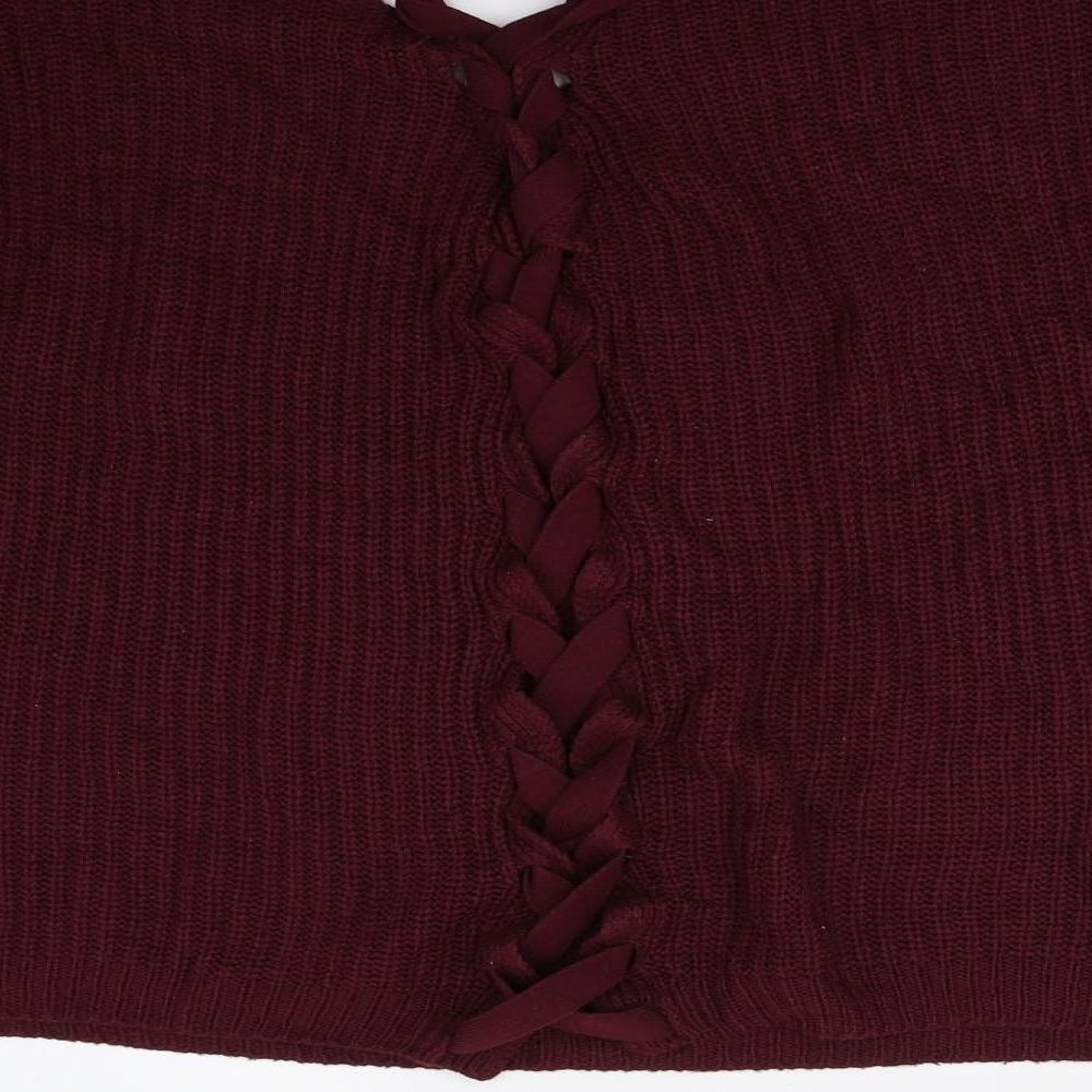 Capsule Womens Red Knit Pullover Jumper Size 14