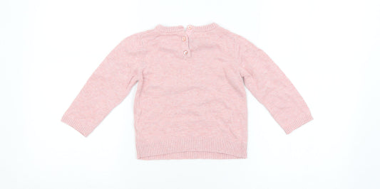 Young Dimension Girls Pink Cardigan Jumper Size 12-18 Months