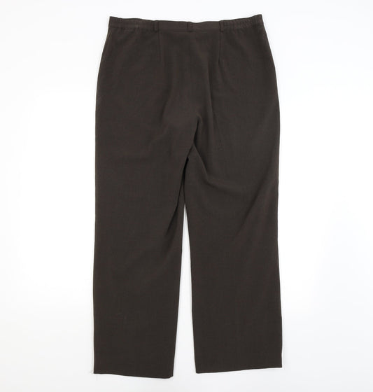 Debenhams Womens Brown Trousers Size 14 L27 in