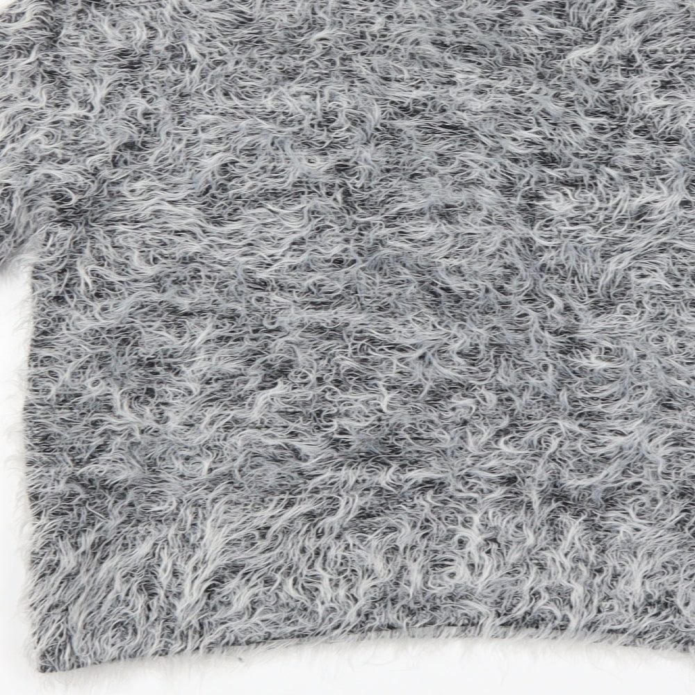 Womens UK Size M Divided Grey Pullover Jumper
