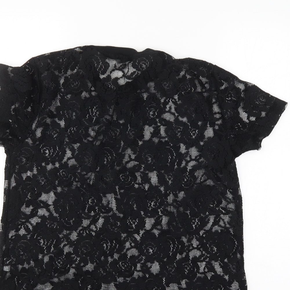 Womens UK Size 12 Atmosphere Black Basic Blouse