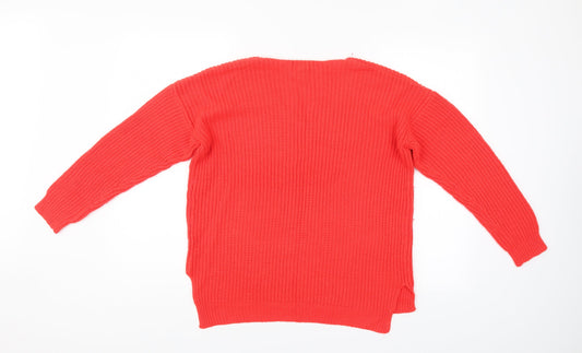 Primark Womens Orange Pullover Jumper Size 14