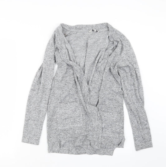Womens UK Size 8 Nutmeg Grey Cardigan Jumper