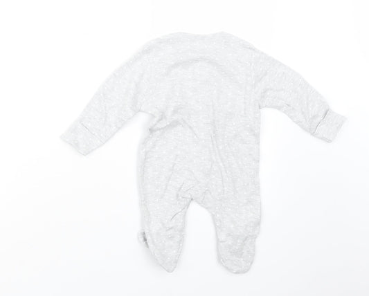Pure Baby Boys Grey Geometric Babydoll One Piece Size 3-6 Months
