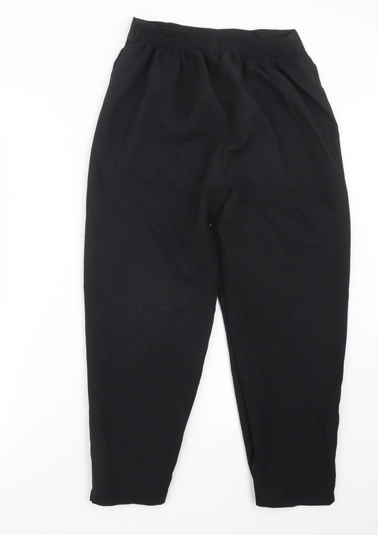 Womens UK Size 14 Preworn Regular Fit Black Trousers
