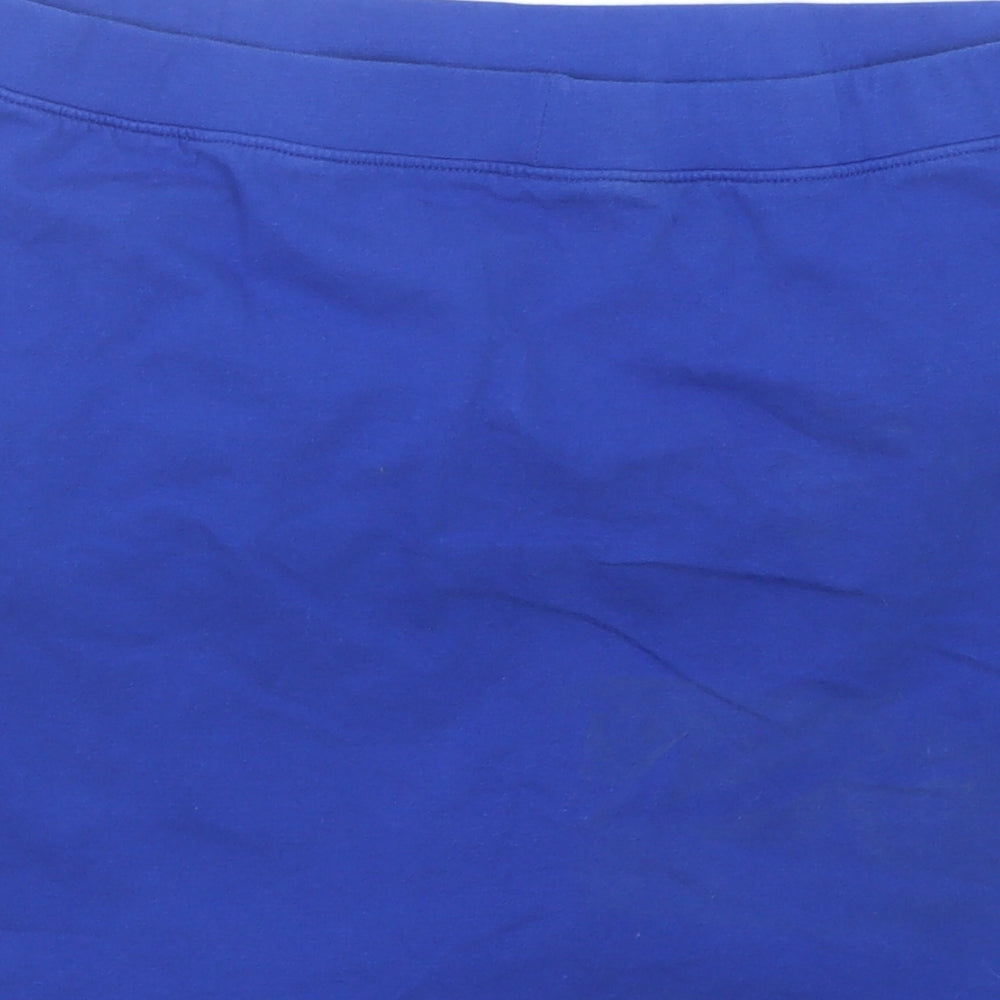 Womens UK Size 16 M&Co Blue Basic T-Shirt