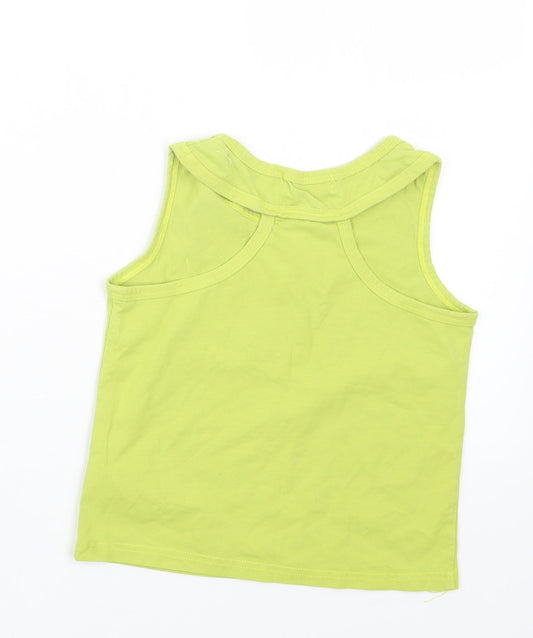 mud kingdom Girls Green Basic Tank Size 6-7 Years
