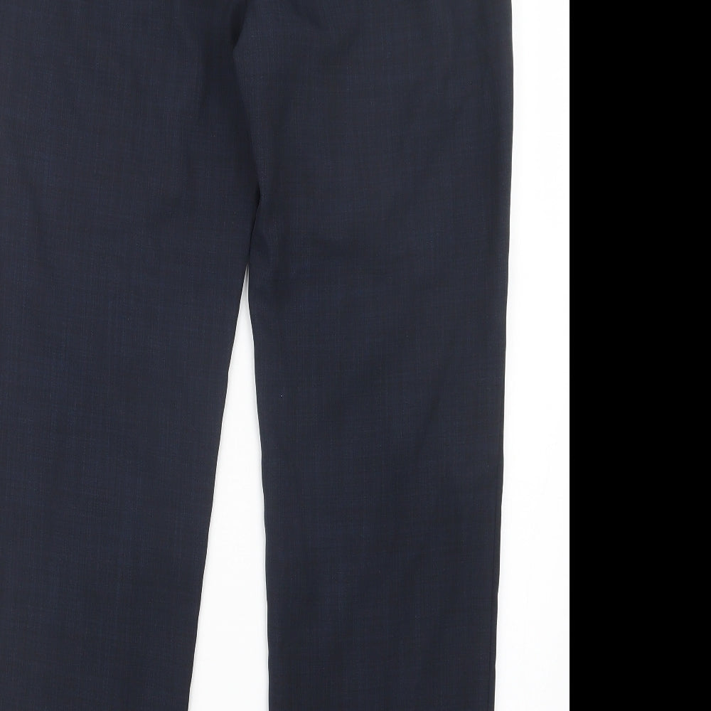 Womens UK Size 12 Marks and Spencer Regular Fit Blue Trousers