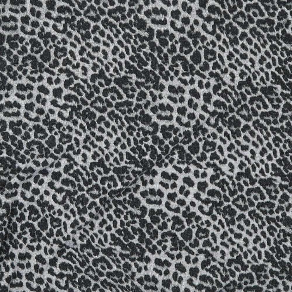 Primark Womens Grey Animal Print Knit Pullover Jumper Size 12