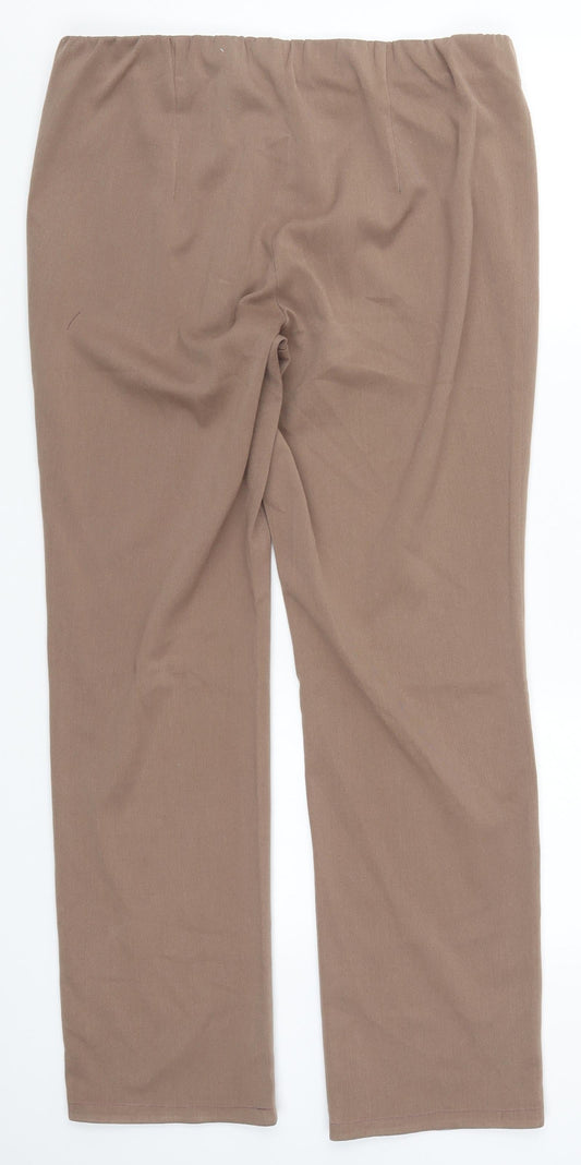 Womens UK Size 34 in Preworn Regular Fit Brown Trousers