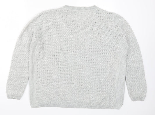 Womens UK Size 18 Isle Grey Pullover Jumper