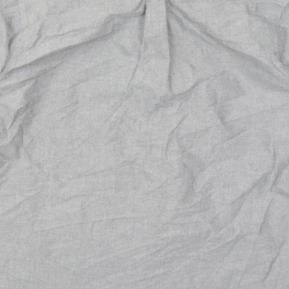George Mens Grey Button-Up Size L