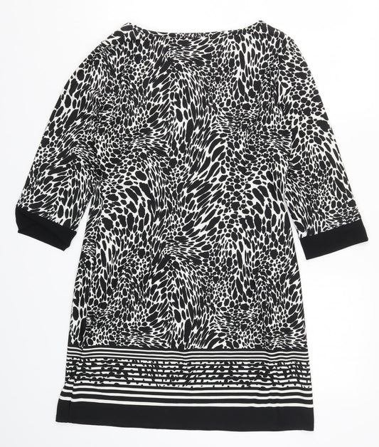 F&F Womens Black Animal Print Mini Size 12