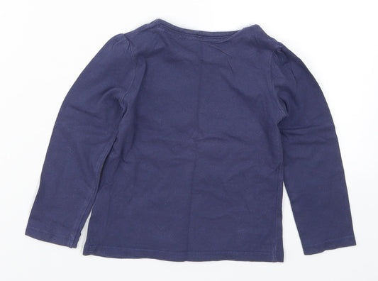 TU Girls Blue Basic T-Shirt Size 18-24 Months - Butterflies