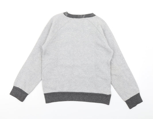 Baci & Abbracci Boys Grey Colourblock Pullover Sweatshirt Size S