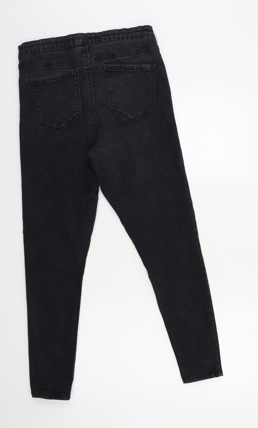 Denim & Co. Womens Black Denim Skinny Jeans Size 8 L26 in