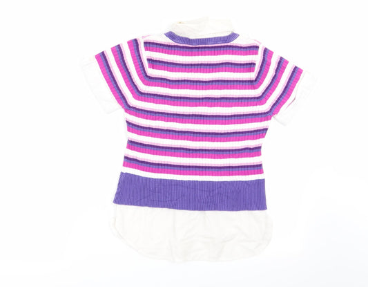 evie Womens Multicoloured Striped Pullover Jumper Size 12 - shirt/jumper