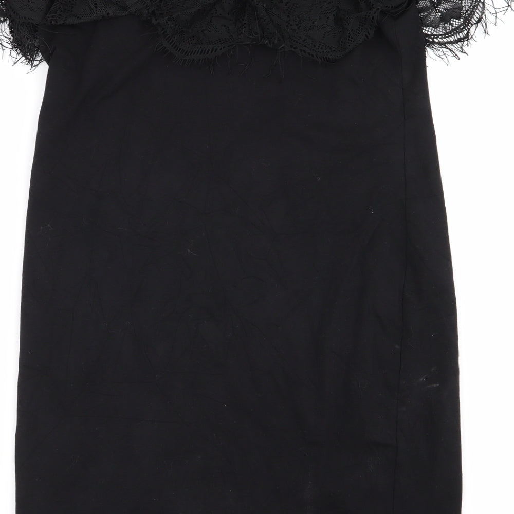 Miss Selfridge Womens Black Pencil Dress Size 12