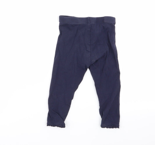 m Girls Blue Jogger Trousers Size 12-18 Months - legging