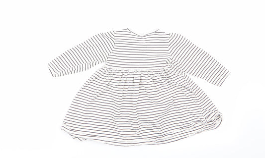 M&S Girls Multicoloured Striped Fit & Flare Size 9-12 Months