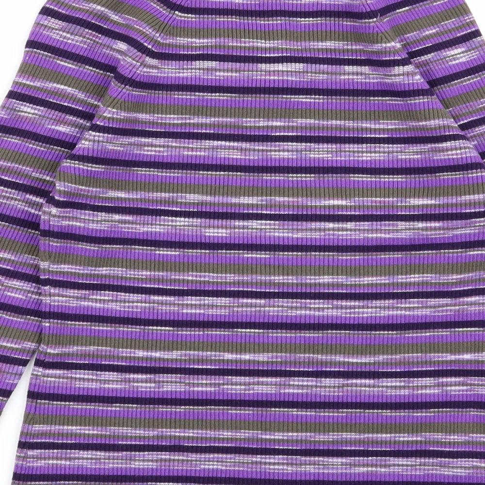 CC Womens Multicoloured Striped Pullover Jumper Size S