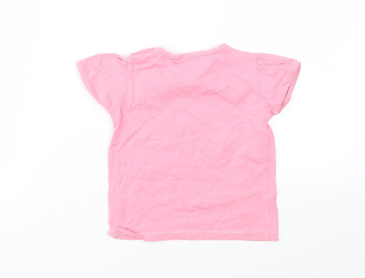 NEXT Girls Pink Basic T-Shirt Size 12-18 Months