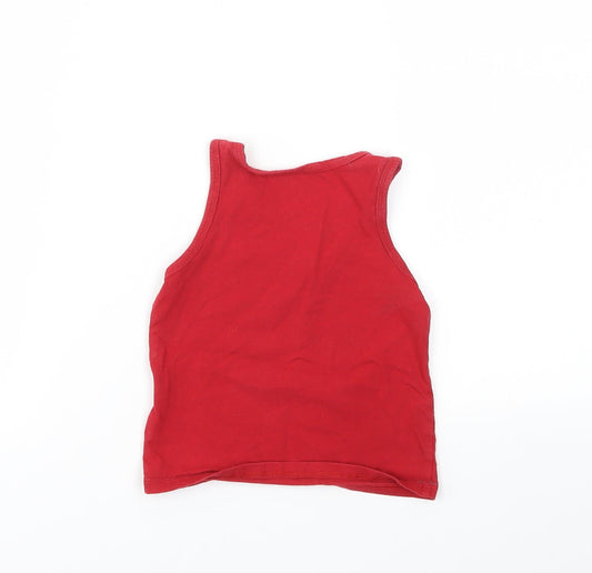 Primark Boys Red Basic T-Shirt Size 3-4 Years